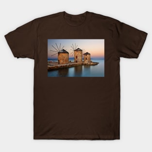 Old windmills of Chios island T-Shirt